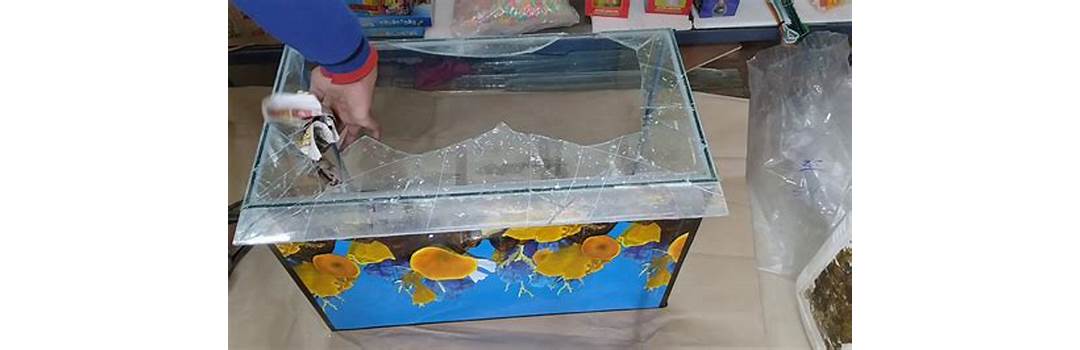 Inspecting fish tank glass for cracks